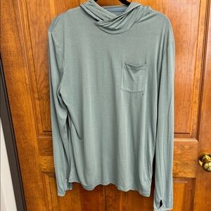 Free Fly Mens Bamboo Lightweight Hoodie. Size Large. Green